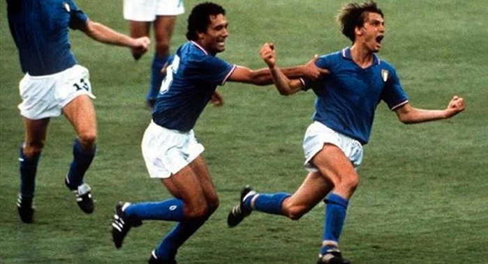 Il famosissimo urlo di Marco Tardelli nella storica finale Italia-Germania Ovest del mondiale di Spagna del 1982
