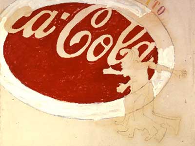 Mario Schifano, Coca cola, 1972, olio su tela di Mario Schifano, Proprietà Mart Rovereto